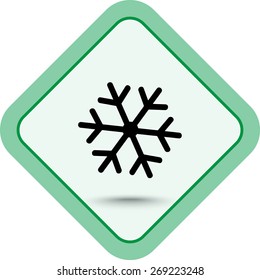 Snowflake sign icon, vector illustration. Flat design style