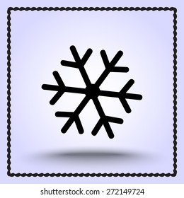 Snowflake sign icon, vector illustration. Flat design style