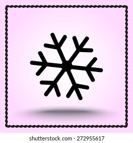 Snowflake sign icon, vector illustration. Flat design style