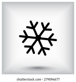 Snowflake sign icon, vector illustration. Flat design style