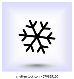 Snowflake sign icon, vector illustration. Flat design style
