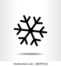Snowflake sign icon, vector illustration. Flat design style