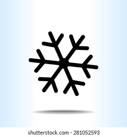 Snowflake sign icon, vector illustration. Flat design style