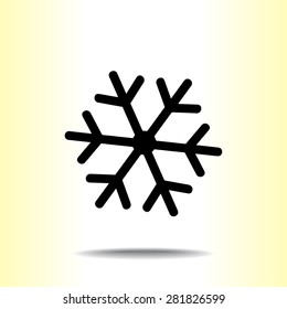Snowflake sign icon, vector illustration. Flat design style