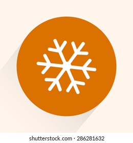 Snowflake sign icon, vector illustration. Flat design style
