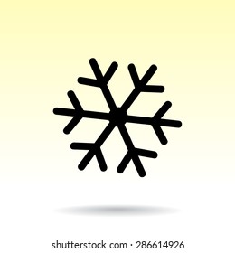 Snowflake sign icon, vector illustration. Flat design style
