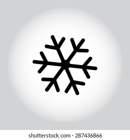 Snowflake sign icon, vector illustration. Flat design style