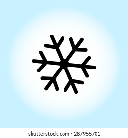 Snowflake sign icon, vector illustration. Flat design style