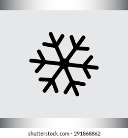 Snowflake sign icon, vector illustration. Flat design style