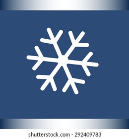 Snowflake sign icon, vector illustration. Flat design style