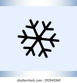 Snowflake sign icon, vector illustration. Flat design style