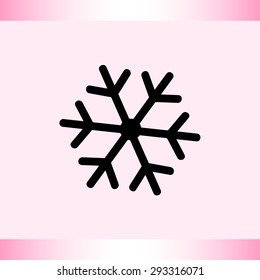 Snowflake sign icon, vector illustration. Flat design style