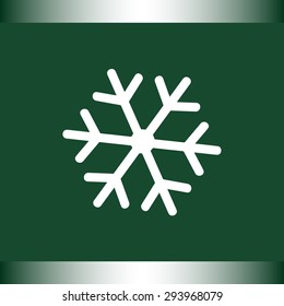 Snowflake sign icon, vector illustration. Flat design style
