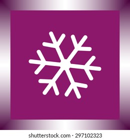 Snowflake sign icon, vector illustration. Flat design style