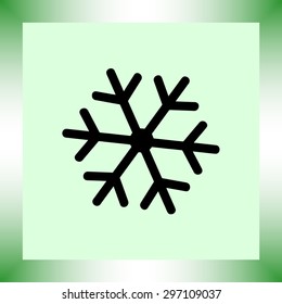 Snowflake sign icon, vector illustration. Flat design style