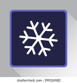 Snowflake sign icon, vector illustration. Flat design style
