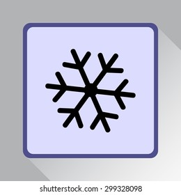 Snowflake sign icon, vector illustration. Flat design style