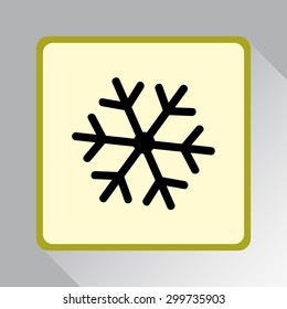 Snowflake sign icon, vector illustration. Flat design style