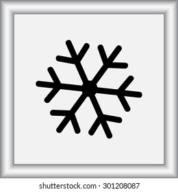 Snowflake sign icon, vector illustration. Flat design style