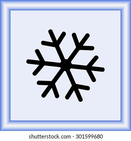 Snowflake sign icon, vector illustration. Flat design style