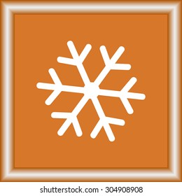 Snowflake sign icon, vector illustration. Flat design style