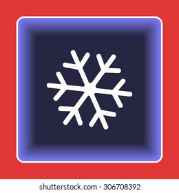 Snowflake sign icon, vector illustration. Flat design style