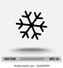 Snowflake sign icon, vector illustration. Flat design style