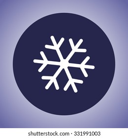 Snowflake sign icon, vector illustration. Flat design style