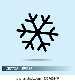 Snowflake sign icon, vector illustration. Flat design style