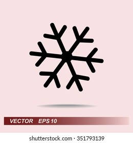 Snowflake sign icon, vector illustration. Flat design style