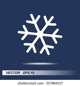 Snowflake sign icon, vector illustration. Flat design style