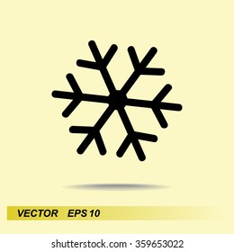 Snowflake sign icon, vector illustration. Flat design style