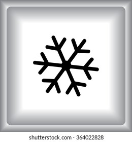 Snowflake sign icon, vector illustration. Flat design style