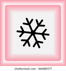 Snowflake sign icon, vector illustration. Flat design style