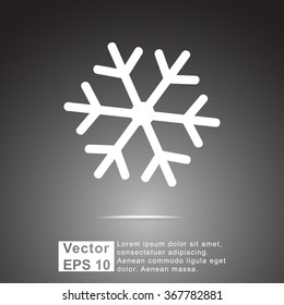 Snowflake sign icon, vector illustration. Flat design style