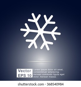 Snowflake sign icon, vector illustration. Flat design style