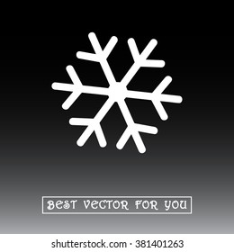 Snowflake sign icon, vector illustration. Flat design style