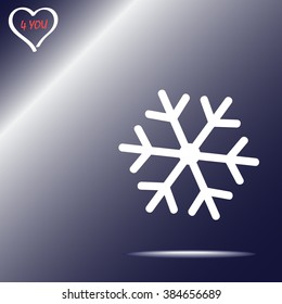 Snowflake sign icon, vector illustration. Flat design style