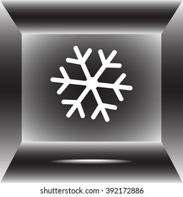 Snowflake sign icon, vector illustration. Flat design style