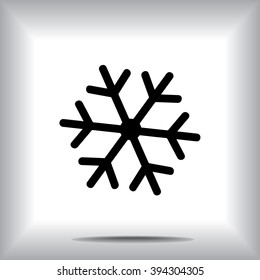 Snowflake sign icon, vector illustration. Flat design style