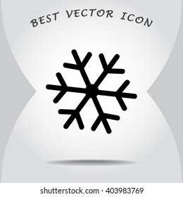 Snowflake sign icon, vector illustration. Flat design style