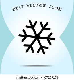 Snowflake sign icon, vector illustration. Flat design style