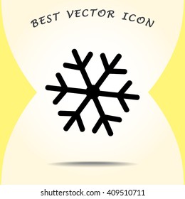 Snowflake sign icon, vector illustration. Flat design style