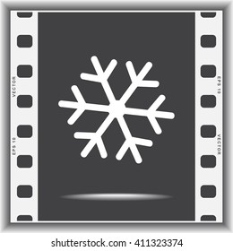Snowflake sign icon, vector illustration. Flat design style