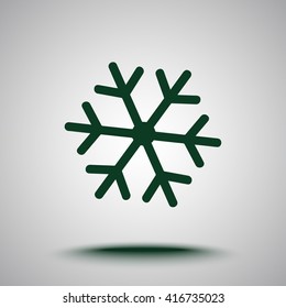 Snowflake sign icon, vector illustration. Flat design style
