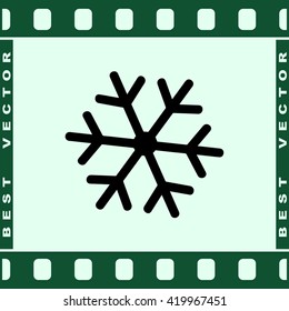 Snowflake sign icon, vector illustration. Flat design style