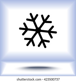 Snowflake sign icon, vector illustration. Flat design style