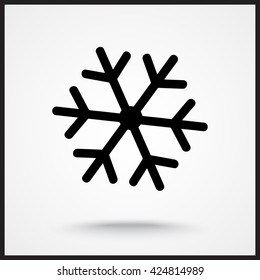 Snowflake sign icon, vector illustration. Flat design style