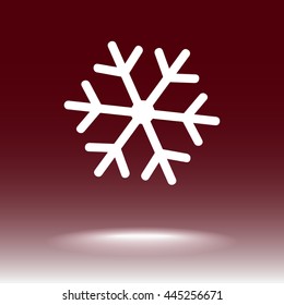 Snowflake sign icon, vector illustration. Flat design style