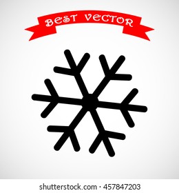 Snowflake sign icon, vector illustration. Flat design style